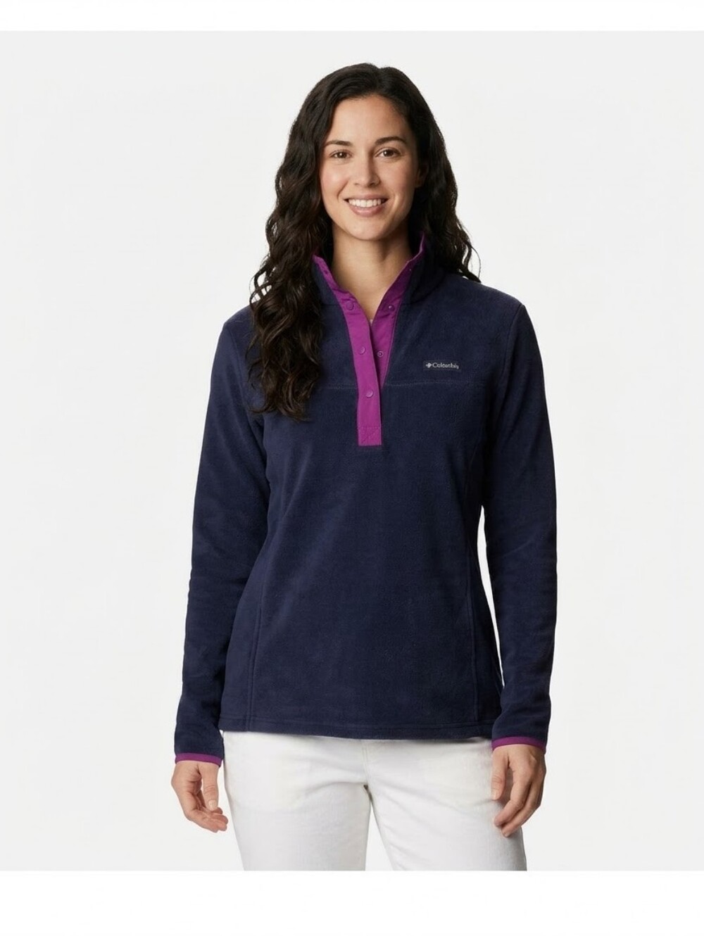😍Columbia Benton Springs Half Snap Fleece Pullover Women's Purple Size M